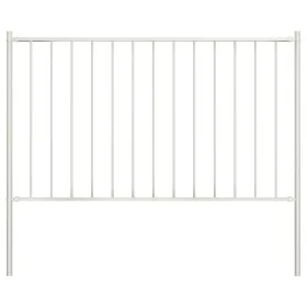 Panel valla y postes acero recubrimiento polvo blanco 1,7x1,25m de vidaXL, Paneles de vallas - Ref: Foro24-145217, Precio: 58...