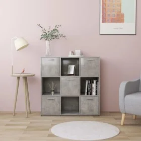 Plywood gray concrete shelf 90x30x90 cm by vidaXL, Bookcases and shelves - Ref: Foro24-802934, Price: 82,46 €, Discount: %