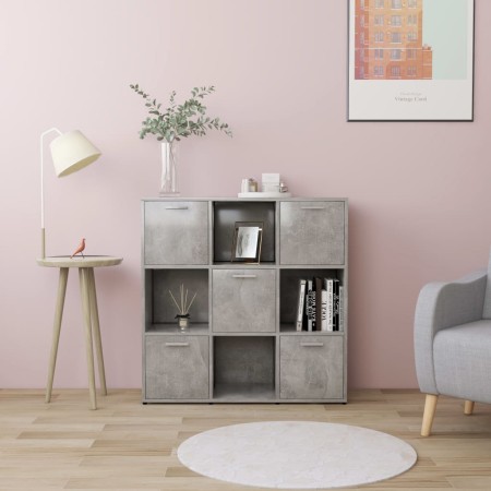 Estantería madera contrachapada gris hormigón 90x30x90 cm de vidaXL, Librerías y estanterías - Ref: Foro24-802934, Precio: 84...