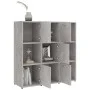 Estantería madera contrachapada gris hormigón 90x30x90 cm de vidaXL, Librerías y estanterías - Ref: Foro24-802934, Precio: 82...