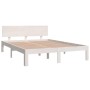 Estructura de cama madera maciza blanca King Size 150x200 cm de vidaXL, Camas y somieres - Ref: Foro24-810501, Precio: 140,35...