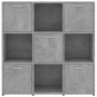 Estantería madera contrachapada gris hormigón 90x30x90 cm de vidaXL, Librerías y estanterías - Ref: Foro24-802934, Precio: 84...