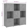 Estantería madera contrachapada gris hormigón 90x30x90 cm de vidaXL, Librerías y estanterías - Ref: Foro24-802934, Precio: 84...