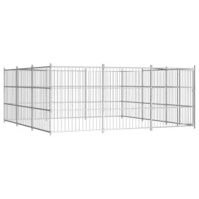 Perrera de exterior 450x450x185 cm de vidaXL, Casetas y cercados para perros - Ref: Foro24-144626, Precio: 951,83 €, Descuent...