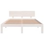 Estructura de cama madera maciza blanca King Size 150x200 cm de vidaXL, Camas y somieres - Ref: Foro24-810501, Precio: 140,35...