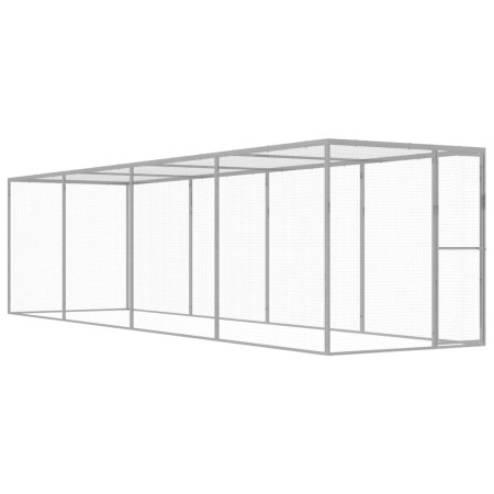 Jaula para gatos acero galvanizado 6x1,5x1,5 m de vidaXL, Jaulas y habitáculos para animales pequeños - Ref: Foro24-146359, P...