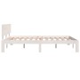 Estructura de cama madera maciza blanca King Size 150x200 cm de vidaXL, Camas y somieres - Ref: Foro24-810501, Precio: 140,35...