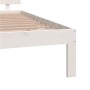 Estructura de cama madera maciza blanca King Size 150x200 cm de vidaXL, Camas y somieres - Ref: Foro24-810501, Precio: 140,35...