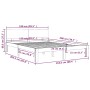 Estructura de cama madera maciza blanca King Size 150x200 cm de vidaXL, Camas y somieres - Ref: Foro24-810501, Precio: 140,35...