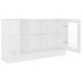Vitrina de madera ingeniería blanca 120x30,5x70 cm de vidaXL, Aparadores - Ref: Foro24-802786, Precio: 83,15 €, Descuento: %