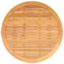 Mesa de jardín superficie de madera ratán PE beige Ø110x71 cm en Mesas de jardín | Comprar online en Foru.es