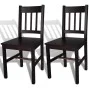 Sillas de comedor 2 unidades madera de pino marrón oscuro de vidaXL, Sillas de comedor - Ref: Foro24-241516, Precio: 117,10 €...