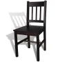Sillas de comedor 2 unidades madera de pino marrón oscuro de vidaXL, Sillas de comedor - Ref: Foro24-241516, Precio: 117,10 €...