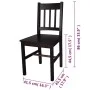 Sillas de comedor 2 unidades madera de pino marrón oscuro de vidaXL, Sillas de comedor - Ref: Foro24-241516, Precio: 117,10 €...