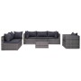Set de sofás de jardín 7 piezas y cojines ratán sintético gris de vidaXL, Conjuntos de jardín - Ref: Foro24-44158, Precio: 96...