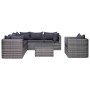 Set de sofás de jardín 7 piezas y cojines ratán sintético gris de vidaXL, Conjuntos de jardín - Ref: Foro24-44158, Precio: 96...