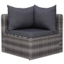 Set de sofás de jardín 7 piezas y cojines ratán sintético gris de vidaXL, Conjuntos de jardín - Ref: Foro24-44158, Precio: 96...