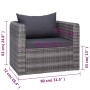 Set de sofás de jardín 7 piezas y cojines ratán sintético gris de vidaXL, Conjuntos de jardín - Ref: Foro24-44158, Precio: 96...