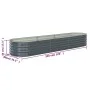 Arriate de acero galvanizado gris 320x80x44 cm de vidaXL, Maceteros y jardineras - Ref: Foro24-45527, Precio: 170,48 €, Descu...