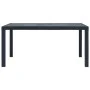 Mesa de jardín de plástico aspecto ratán gris 150x90x72 cm de vidaXL, Mesas de jardín - Ref: Foro24-45605, Precio: 157,31 €, ...