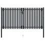 Double anthracite gray steel fence gate 306x220 cm by vidaXL, garden gates - Ref: Foro24-146354, Price: 619,80 €, Discount: %