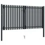 Double anthracite gray steel fence gate 306x220 cm by vidaXL, garden gates - Ref: Foro24-146354, Price: 619,80 €, Discount: %