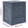 Compostador de jardín gris 60x60x73 cm 260 L de vidaXL, Compostadores - Ref: Foro24-45682, Precio: 63,53 €, Descuento: %