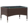 Mesa de centro de ratán sintético marrón 60x40x36 cm de vidaXL, Mesas de jardín - Ref: Foro24-45906, Precio: 46,69 €, Descuen...