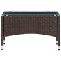 Mesa de centro de ratán sintético marrón 60x40x36 cm de vidaXL, Mesas de jardín - Ref: Foro24-45906, Precio: 46,69 €, Descuen...