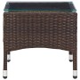 Mesa de centro de ratán sintético marrón 60x40x36 cm de vidaXL, Mesas de jardín - Ref: Foro24-45906, Precio: 46,69 €, Descuen...