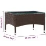 Brown synthetic rattan coffee table 60x40x36 cm by vidaXL, Garden tables - Ref: Foro24-45906, Price: 44,21 €, Discount: %