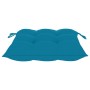 Sillas de jardín 4 uds madera teca con cojines azul claro de vidaXL, Sillas de jardín - Ref: Foro24-3065636, Precio: 386,72 €...