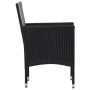 Set muebles de jardín 5 piezas y cojines ratán sintético negro de vidaXL, Conjuntos de jardín - Ref: Foro24-45895, Precio: 27...