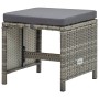 Set de comedor de jardín 9 pzas y cojines ratán sintético gris de vidaXL, Conjuntos de jardín - Ref: Foro24-46536, Precio: 53...