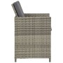 Set de comedor de jardín 9 pzas y cojines ratán sintético gris de vidaXL, Conjuntos de jardín - Ref: Foro24-46536, Precio: 53...