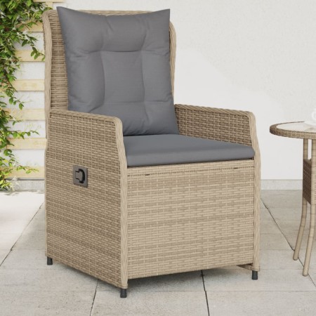 Sillones reclinables de jardín 2 uds ratán sintético beige en Sillas de jardín | Comprar online en Foru.es
