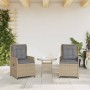 Sillones reclinables de jardín 2 uds ratán sintético beige en Sillas de jardín | Comprar online en Foru.es