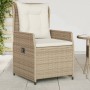 Sillones reclinables de jardín 2 uds ratán sintético beige en Sillas de jardín | Comprar online en Foru.es