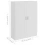 Armario de libros madera contrachapada blanco 82,5x30,5x115 cm de vidaXL, Librerías y estanterías - Ref: Foro24-802714, Preci...