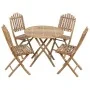 Set de comedor de jardín plegable con cojines 5 piezas bambú de vidaXL, Conjuntos de jardín - Ref: Foro24-3063979, Precio: 28...