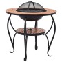 Mesita con brasero de mosaico cerámica terracota 68 cm de vidaXL, Chimeneas - Ref: Foro24-46723, Precio: 138,70 €, Descuento: %