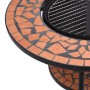 Mesita con brasero de mosaico cerámica terracota 68 cm de vidaXL, Chimeneas - Ref: Foro24-46723, Precio: 138,70 €, Descuento: %