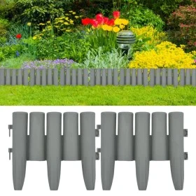 Bordes de jardín 36 unidades PP gris 10 m de vidaXL, Ribetes y bordes para jardín - Ref: Foro24-48621, Precio: 38,59 €, Descu...