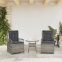 Sillones reclinables de jardín 2 uds ratán sintético gris en Sillas de jardín | Comprar online en Foru.es