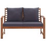 Muebles de jardín 4 piezas con cojines madera acacia maciza de vidaXL, Conjuntos de jardín - Ref: Foro24-47284, Precio: 407,0...