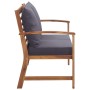 Muebles de jardín 4 piezas con cojines madera acacia maciza de vidaXL, Conjuntos de jardín - Ref: Foro24-47284, Precio: 407,0...