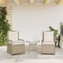 Sillones reclinables de jardín 2 uds ratán sintético beige en Sillas de jardín | Comprar online en Foru.es