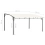 Toldo parasol de jardín color crema 4x3x2,55 m de vidaXL, Carpas y cenadores - Ref: Foro24-47976, Precio: 248,24 €, Descuento: %
