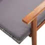 Tumbona con cojín ratán sintético y madera maciza acacia gris de vidaXL, Tumbonas - Ref: Foro24-48705, Precio: 106,59 €, Desc...