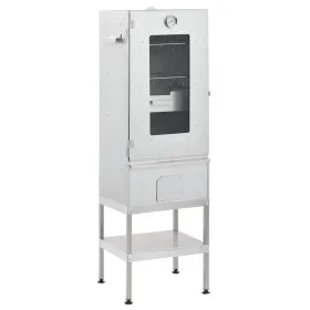BBQ-Räucherofen mit Tisch aus verzinktem Stahl von vidaXL, Grillen - Ref: Foro24-3187616, Preis: 211,93 €, Rabatt: %